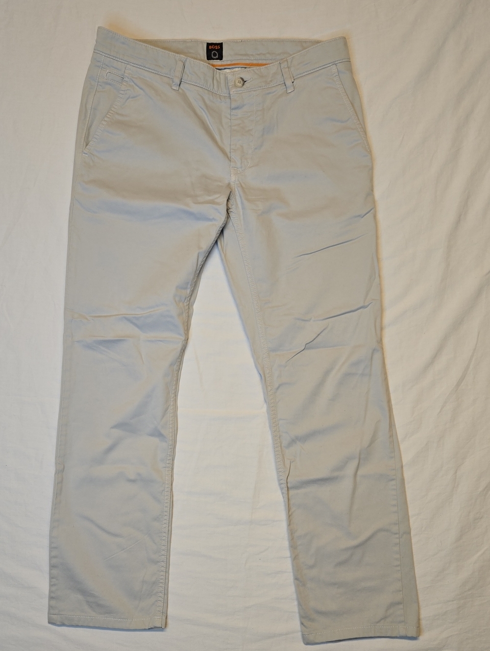 Boss Light Gray Slim Tapered Fit Chino Dress Pants